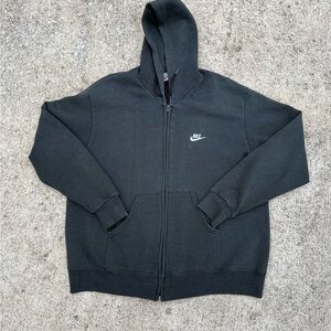 Vintage Nike Men's Black Zip Up Hoodie